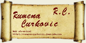 Rumena Ćurković vizit kartica